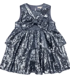 Konges Sløjd Kjole - Rosie - Bel Air Blue m. Pailletter