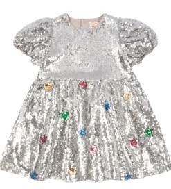 Konges Sløjd Kjole - Starla Star Dust - Star Sequin Silver