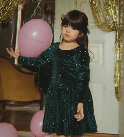 Konges Sløjd Kjole - Velour - Viola - Sycamore m. Palietter