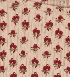 Konges Sløjd Leggings - Rib - Nia - Ruby Rose m. Hulmønster