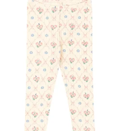 Konges Sløjd Leggings - Rib - Minnie - Fleur Decor m. Hulmønster