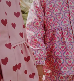 Konges Sløjd Regntøj m. Seler/Fleece - PU - Palme - Amour Pink