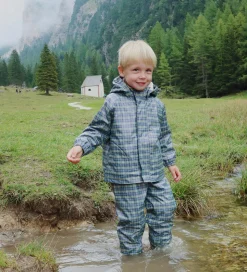 Konges Sløjd Regntøj m. Seler/Fleece - Palme - Laurel Blue Check