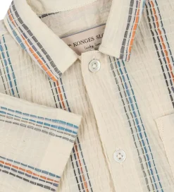 Konges Sløjd Skjorte K/Æ - Vincent - Antique White m. Striber
