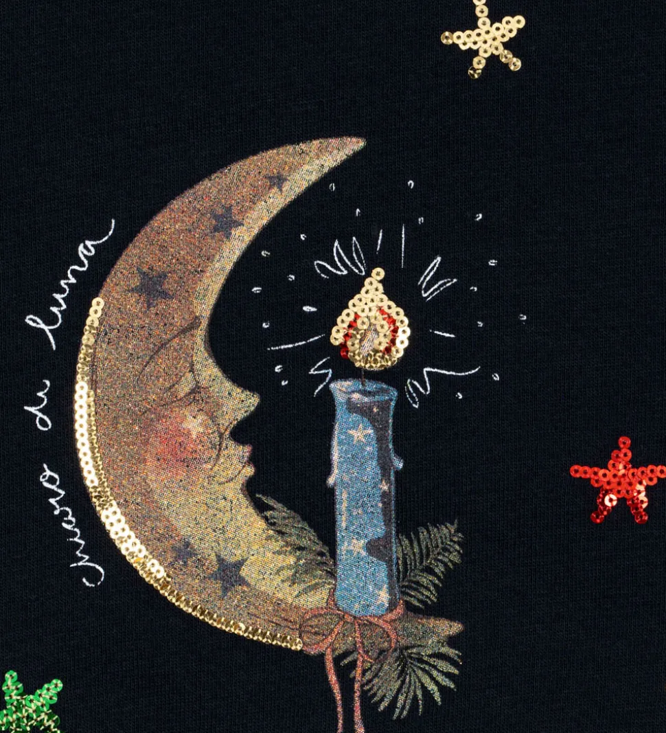 Konges Sløjd sweatshirt - Loupy Lou - Dark Navy m. Måne