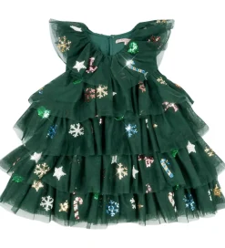 Konges Sløjd Tylkjole - Yvonne Christmas - Hunter Green m. Paill