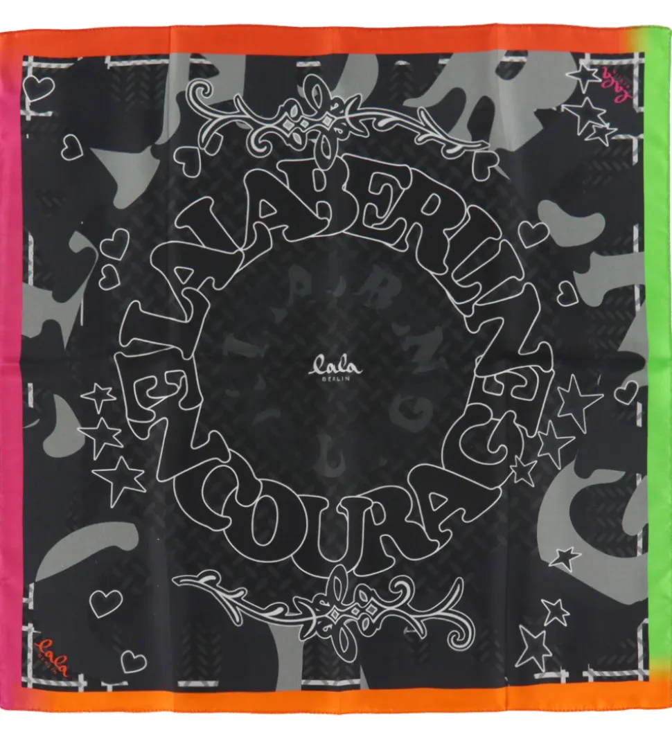 Lala Berlin Tørklæde - Cube Ahrina - 50x50 cm - Star Black