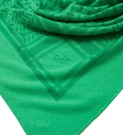 LaLa Berlin Tørklæde - 162x85 - Triangle Trinity - Cra Cra/Grøn