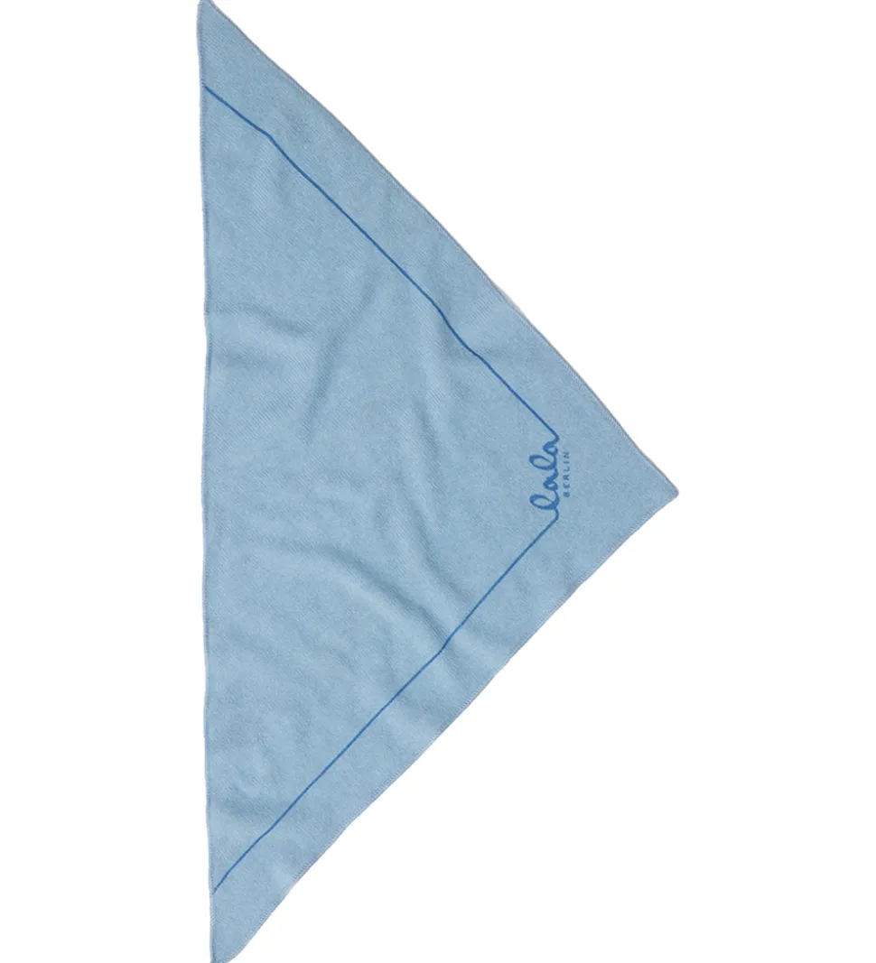 Lala Berlin Tørklæde - 70x35 - Triangle Solid XS - Atlantic