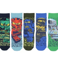 LEGO® Ninjago Strømper - 5-pak - LwaGan - Blå/Grøn