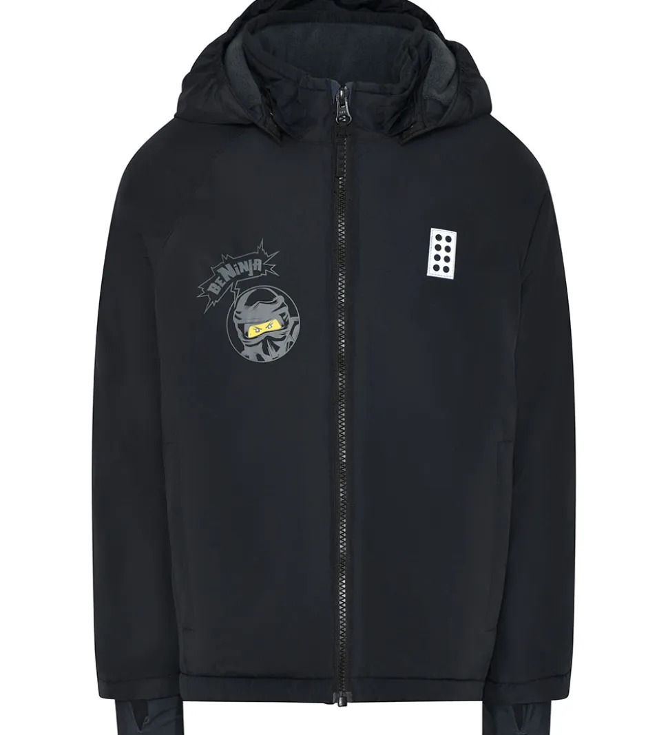 LEGO® Ninjago Vinterjakke - LWJesse 607 - Sort m. Print