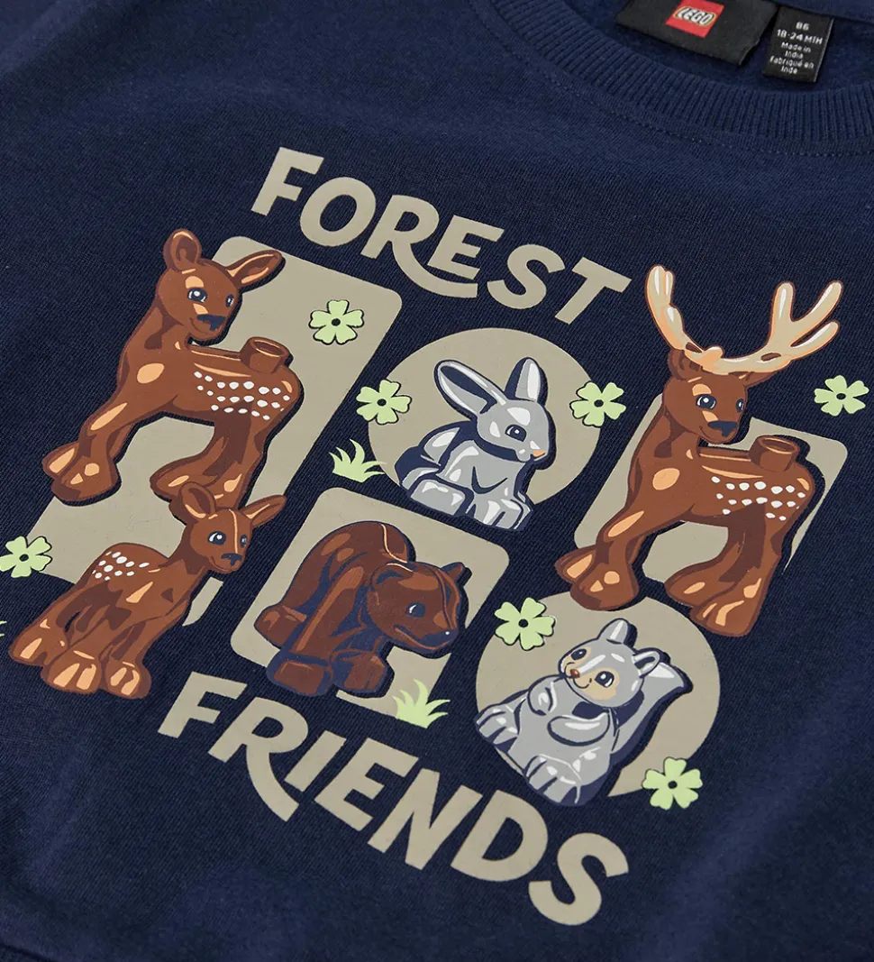 LEGO® Wear Duplo Sweatshirt - Mørkeblå m. Dyr