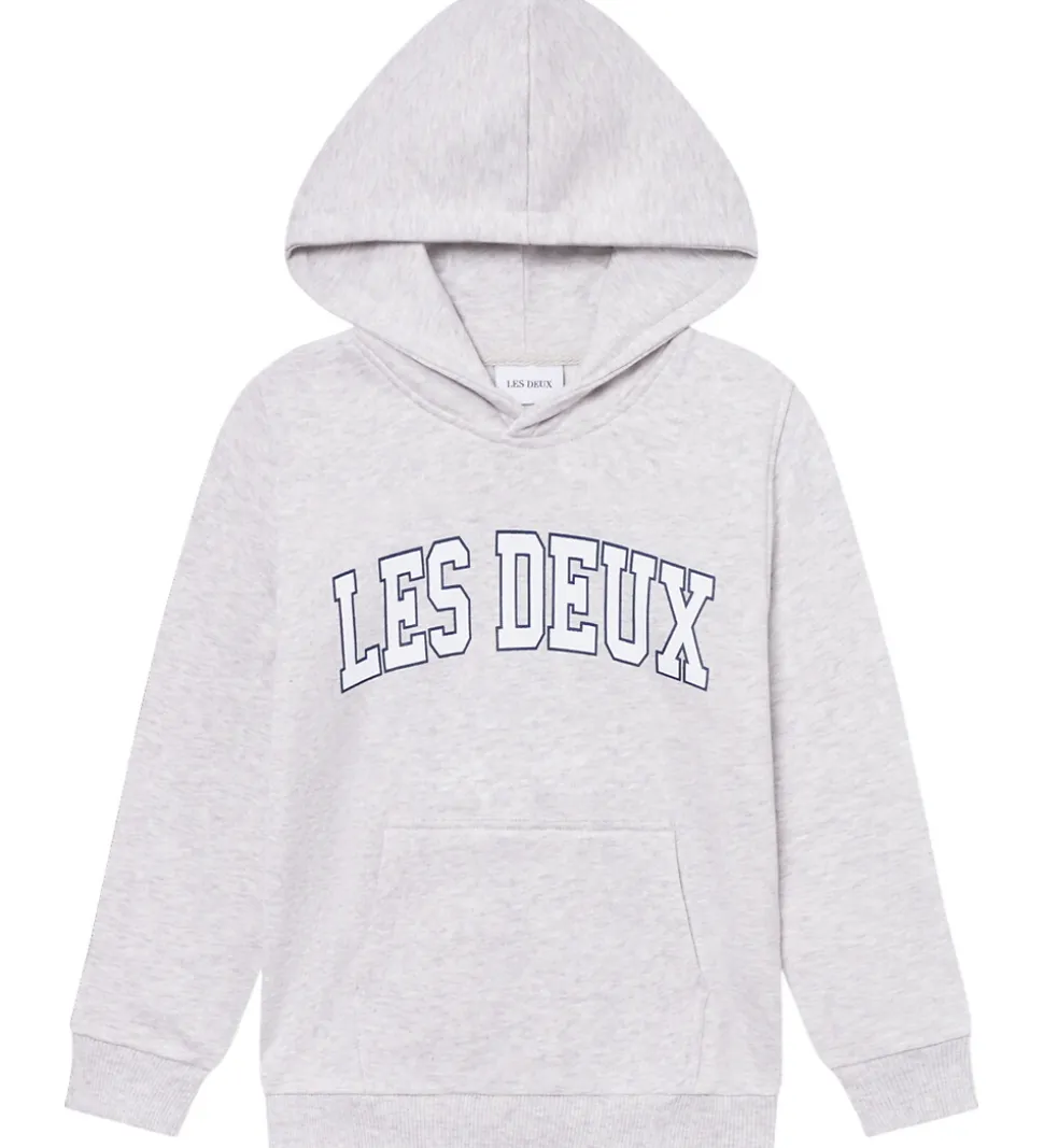 Les Deux Hættetrøje - Aidan - Snow Melange m. Logo