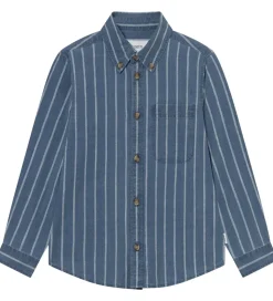 Les Deux Skjorte - Kash Indigo Stripe - Denim Blue
