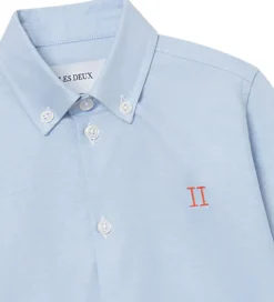 Les Deux Skjorte - Konrad Contrast Oxford - Light Blue