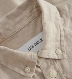 Les Deux Skjorte - Kristian Linen - Light Sand