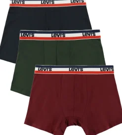 Levis Boxershorts - 3-pak - Rød/Sort/Grøn