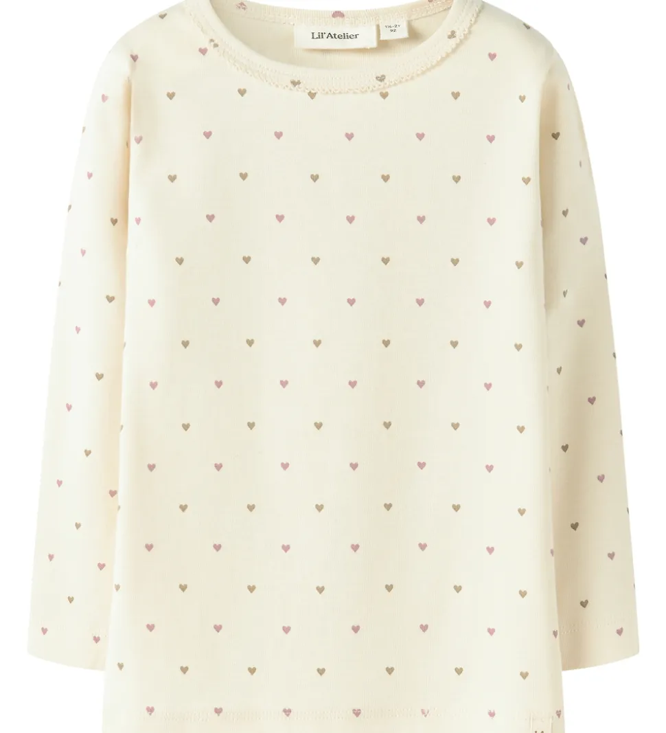 Lil Atelier Bluse - NmfFlalo - Turtledove/Heart