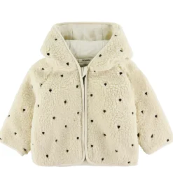 Lil' Atelier Fleecejakke - Loose - NbnNalo - Turtledove/Hearts E