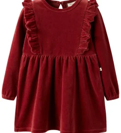 Lil' Atelier Kjole - Velour - NmfSaga - Red Dahlia