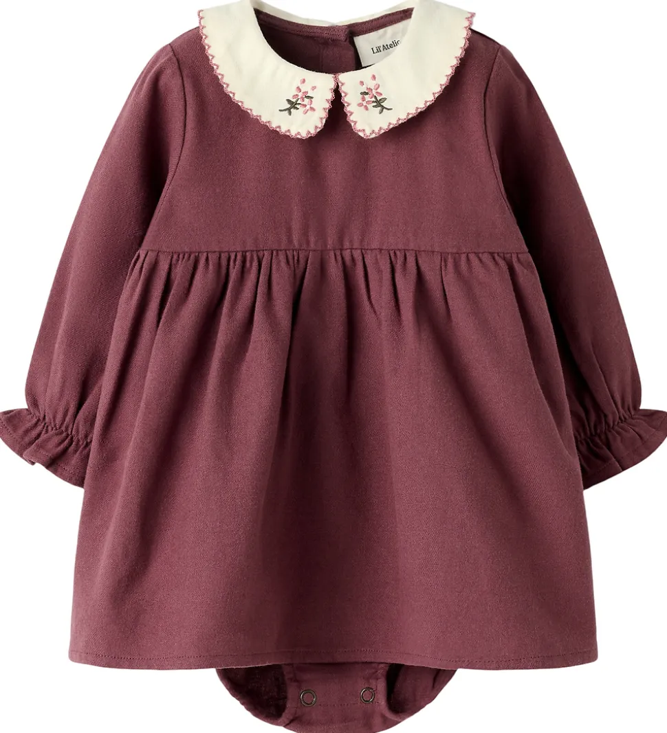 Lil Atelier Kjolebody l/æ - NbfRebel - Catawba Grape