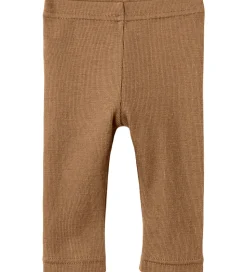 Lil' Atelier Leggings - Uld - Rib - NbnNoel - Tigers Eye