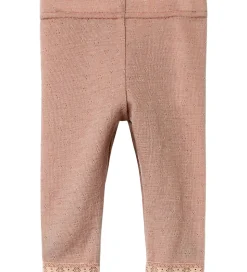 Lil' Atelier leggings - Uld - NbfNoel - Roebuck m. Hulmønster