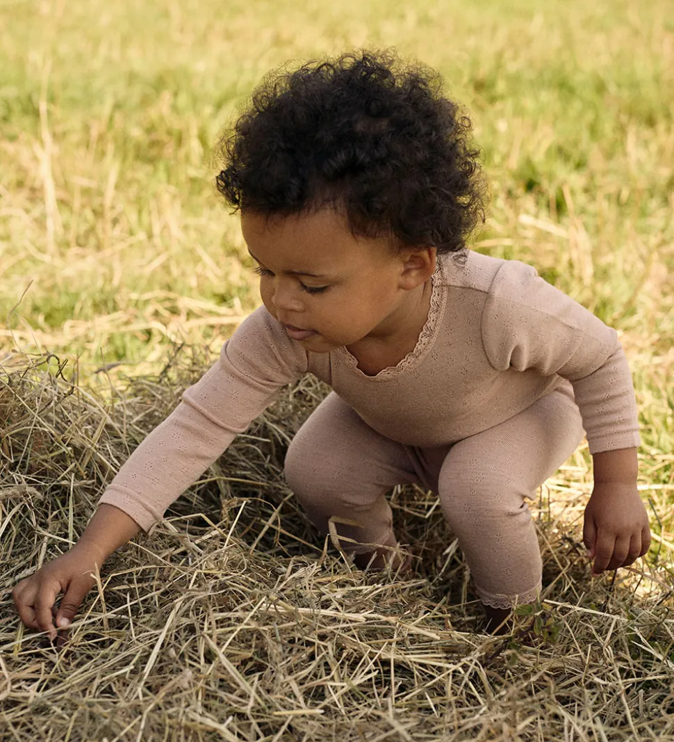 Lil' Atelier leggings - Uld - NbfNoel - Roebuck m. Hulmønster