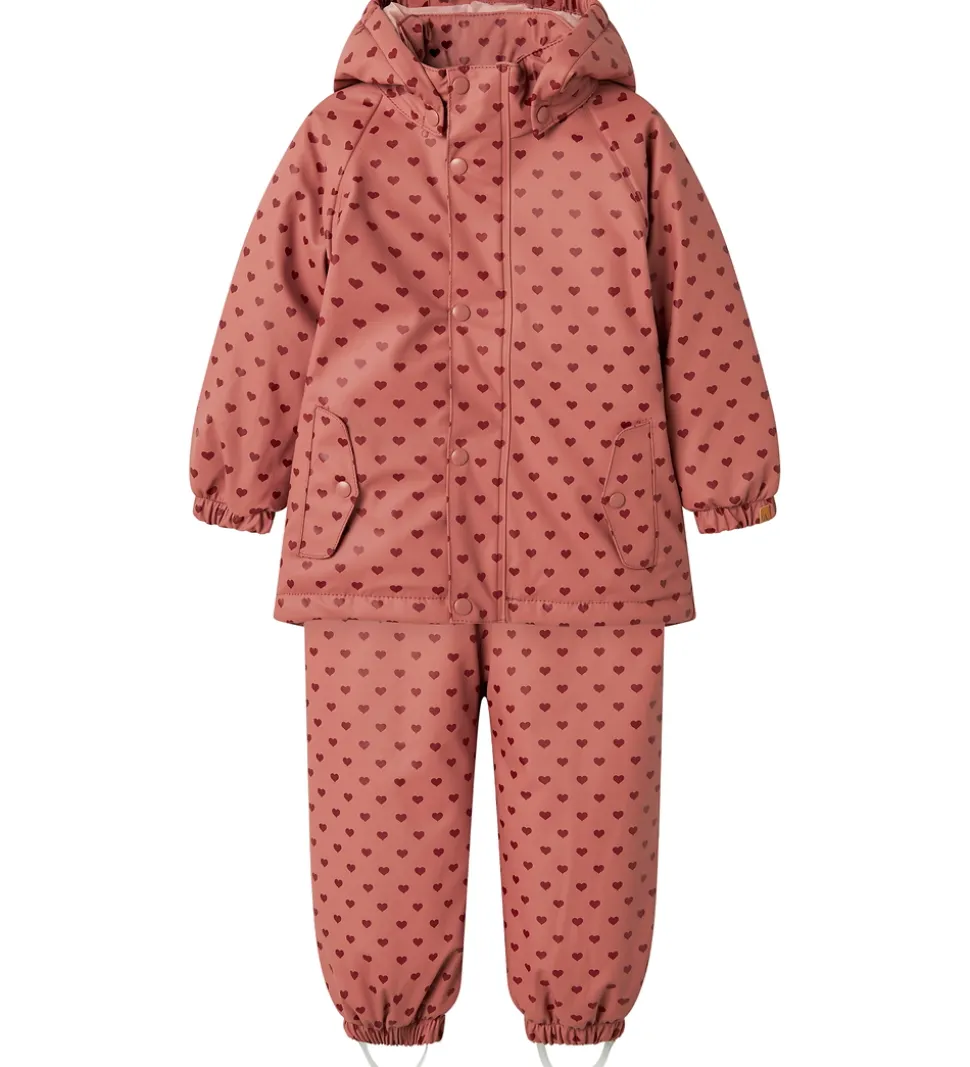 Lil' Atelier Regntøj m. Seler/Vattering - PU - NmfLadry10 - With