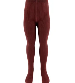 Lil Atelier Strømpebukser - Rib - NmfIlso - Hot Chocolate