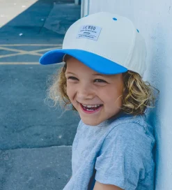 Lil' Boo Copenhagen Kasket - Organic Block Snapback - Beige/Blue