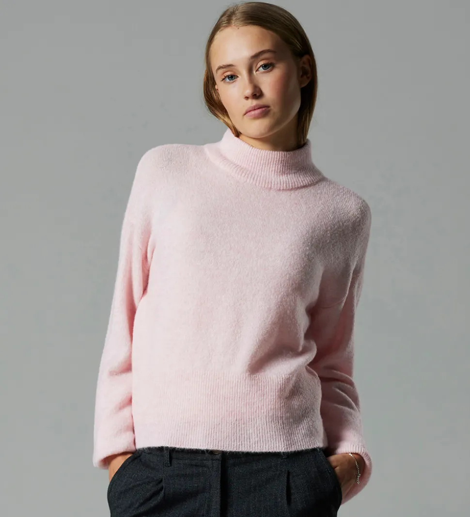 LMTD Bluse - Strik - NlfRiaa - Turtleneck - Crystal Pink