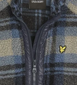 Lyle & Scott Fleecejakke - Jacquard Sherpa - Navyternet