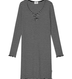 Mads Nørgaard Kjole - Rib - Viskose - Tikina - Black/Vanilla Ice