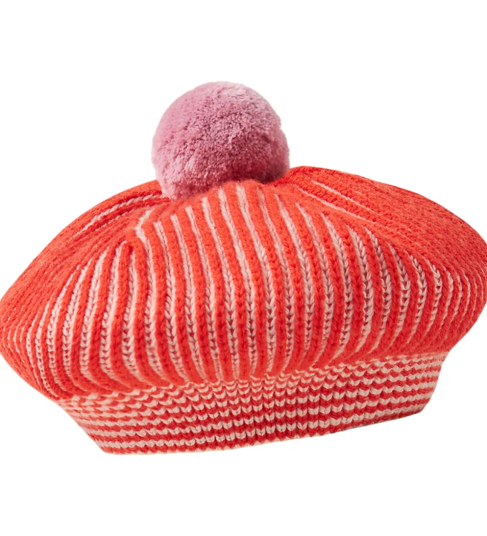 MarMar Baret - Strik - Uld/Bomuld - Alexo - Tomato Stripe