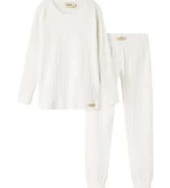 MarMar Nattøj - Gentle White m. Hulmønster