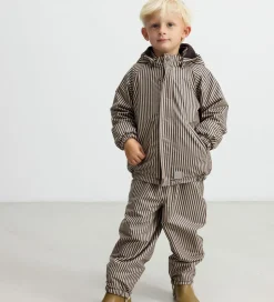 MarMar Regntøj m Fleece - PU - Obo - Brown Stripe