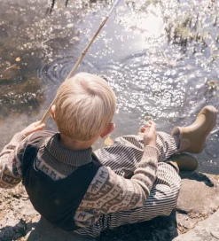 MarMar Regntøj m Fleece - PU - Obo - Brown Stripe