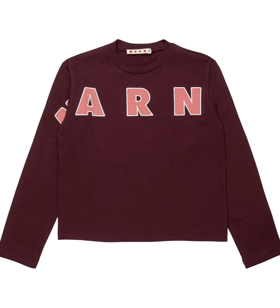 Marni Bluse - Berry Jam m. Logo