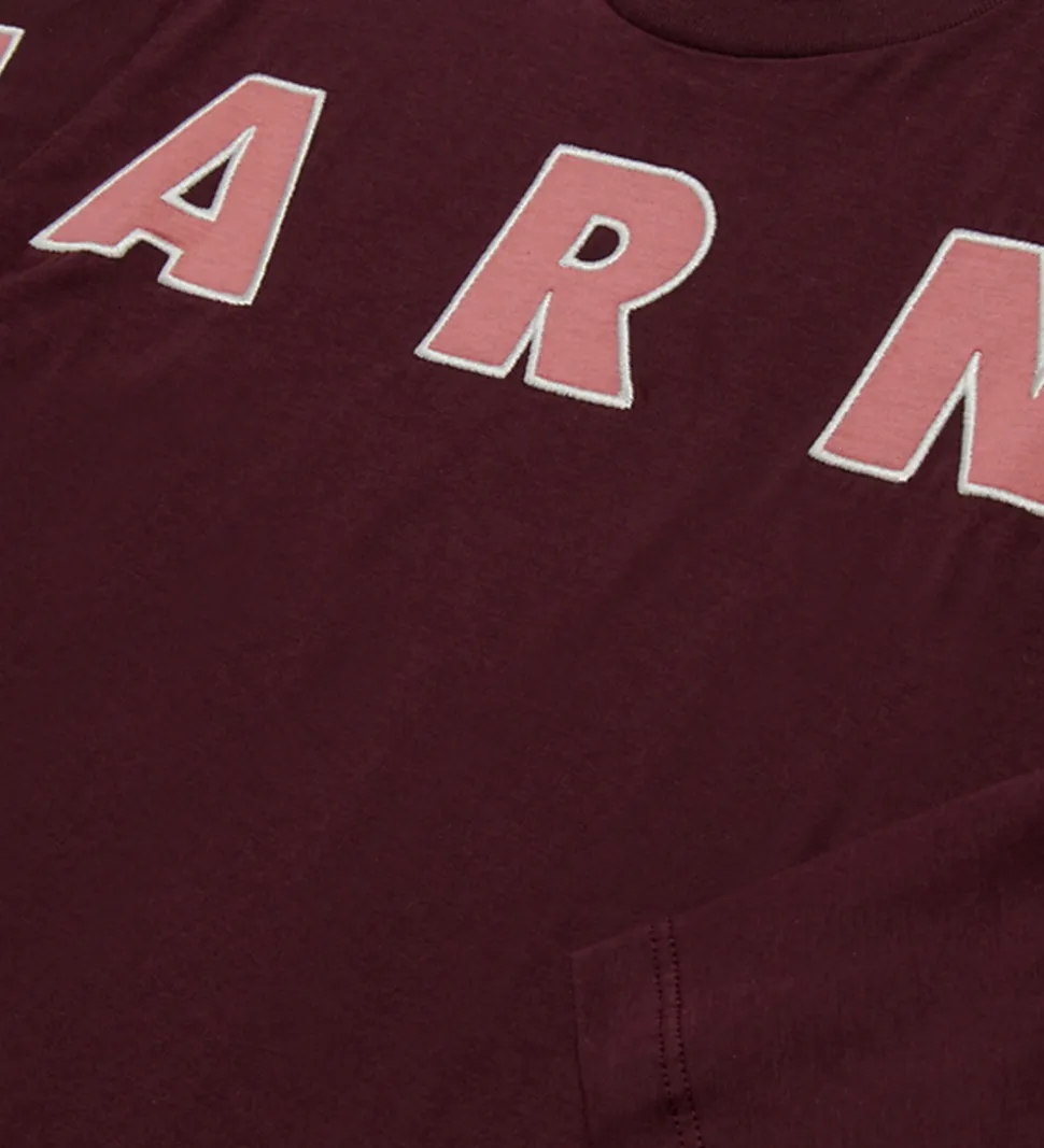 Marni Bluse - Berry Jam m. Logo