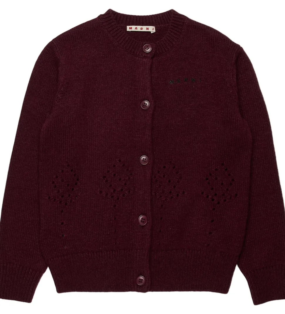 Marni Cardigan - Nylon/Uld - Berry Jam