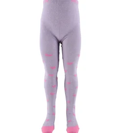 Melton Strømpebukser - Bow Glitter - Cloud Lilac