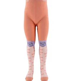 Melton Strømpebukser - Rabbit - Peach Pink