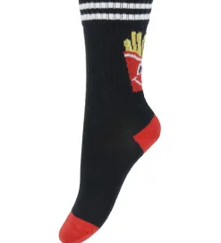 Melton Strømper - French Fries - Sort