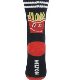 Melton Strømper - French Fries - Sort
