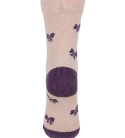 Melton Strømper - Glimmer - Crystal Pink m. Sløjfer