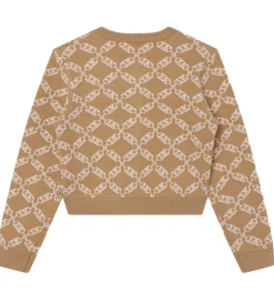 Michael Kors Cardigan - Cropped - Strik - Dark Stone/Hvid m. Møn