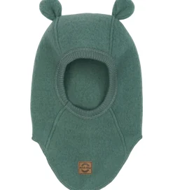 Mikk-Line Elefanthue - Uld - 1-lags - Balsam Green m. Ører