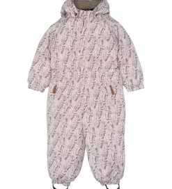 Mikk-Line Flyverdragter - Floral - Cloud Gray m. Print