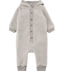 Mikk-Line Køredragt m. Hætte - Uld - Melange Offwhite